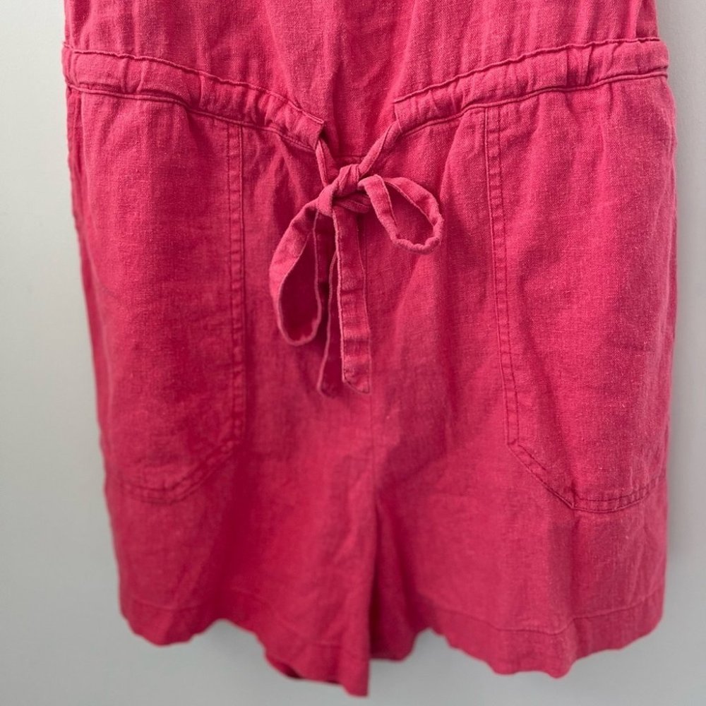 Linen Blend Gap Sleeveless Adjustable Strap Romper Women’s Size 4 - Picture 3 of 10